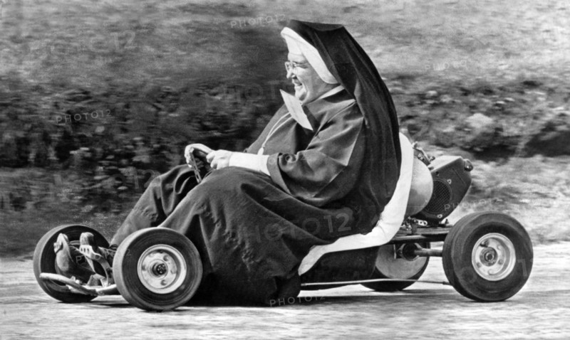 Nun On A Go-Kart