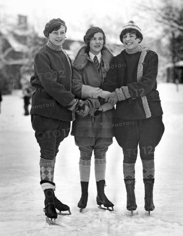 Friends Skating At Lake Placid