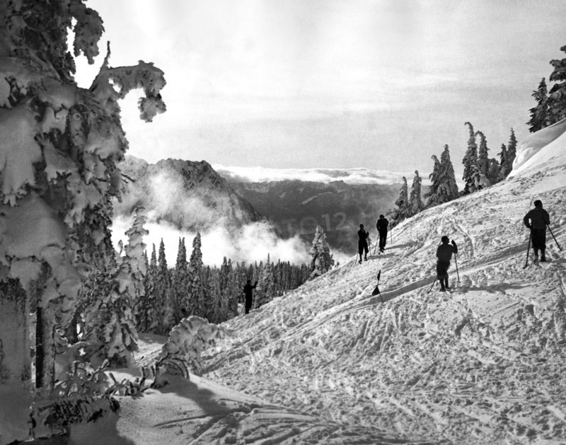 Skiers Practice For Olympics