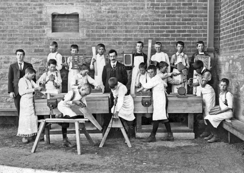 School Woodworking Class