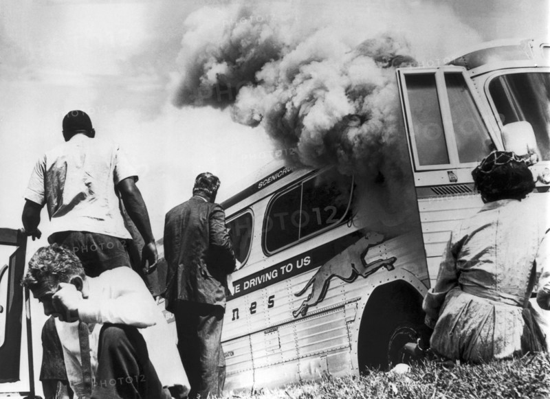 Freedom Riders Bus Burned