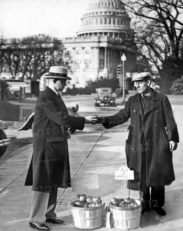 Unemployed Man Sells Apples