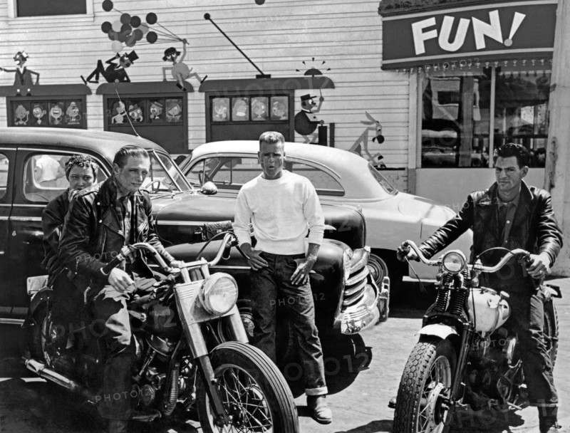 1950s Bikers At Playland