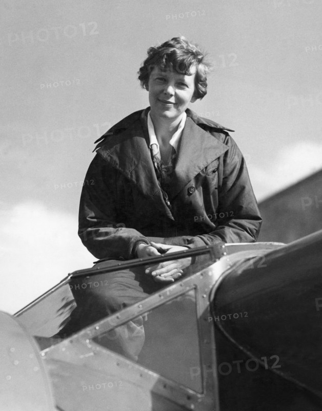 Amelia Earhart In Cockpit