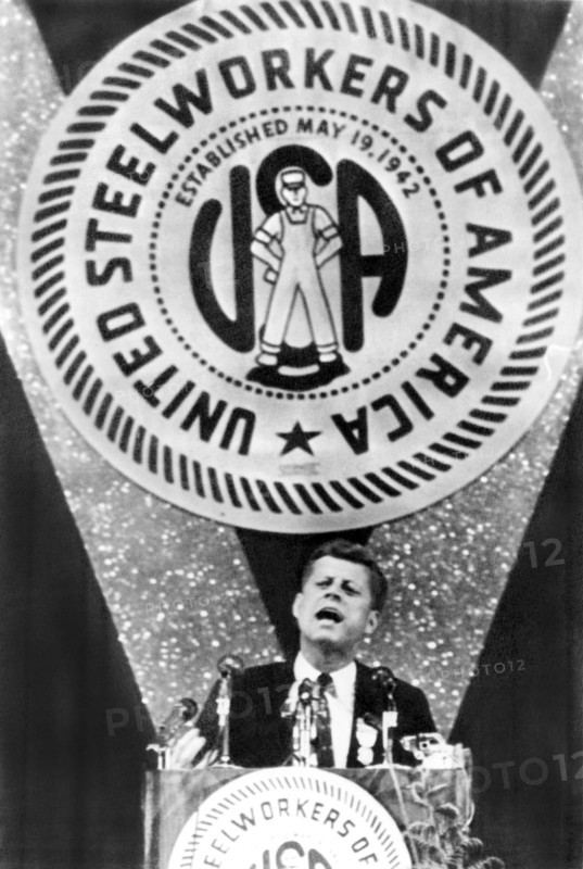 Kennedy Speaks To Steelworkers