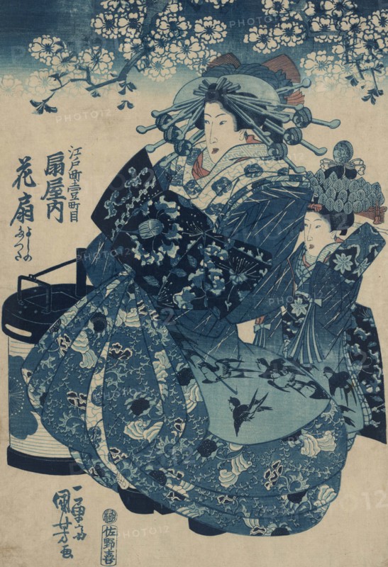 Courtesan Hanao of Ogi-ya. 1840