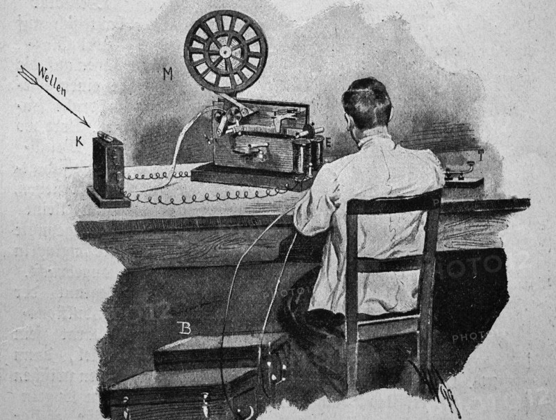 Telegraphy receiving station