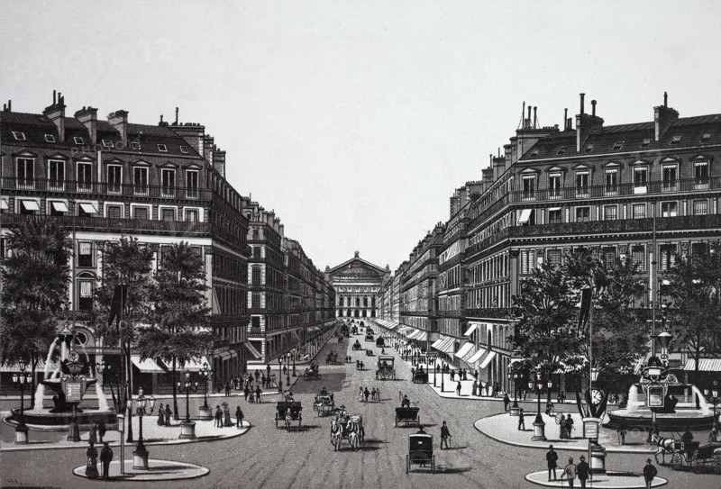 Road leading to the opera, paris