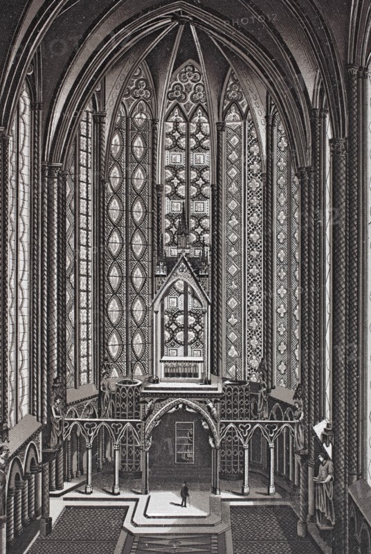 Paris, interior of la sainte chapelle