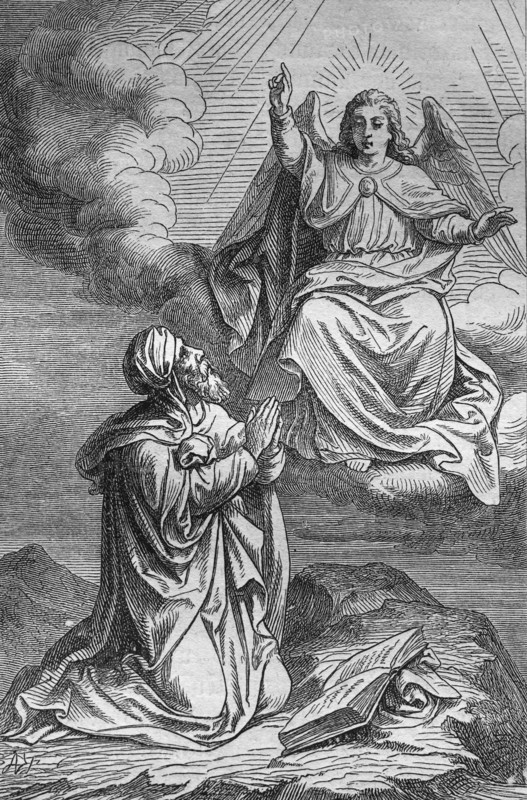 The prophet ilaias receives the divine revelations