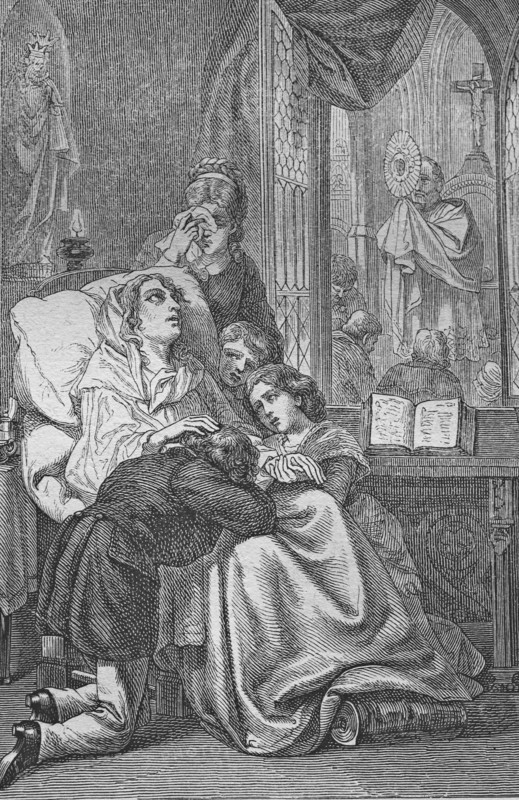 The dying mother