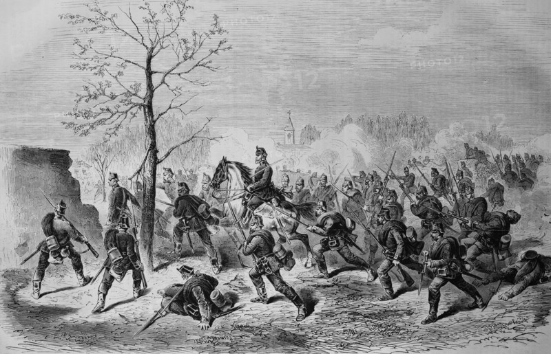 Prussian guards storming