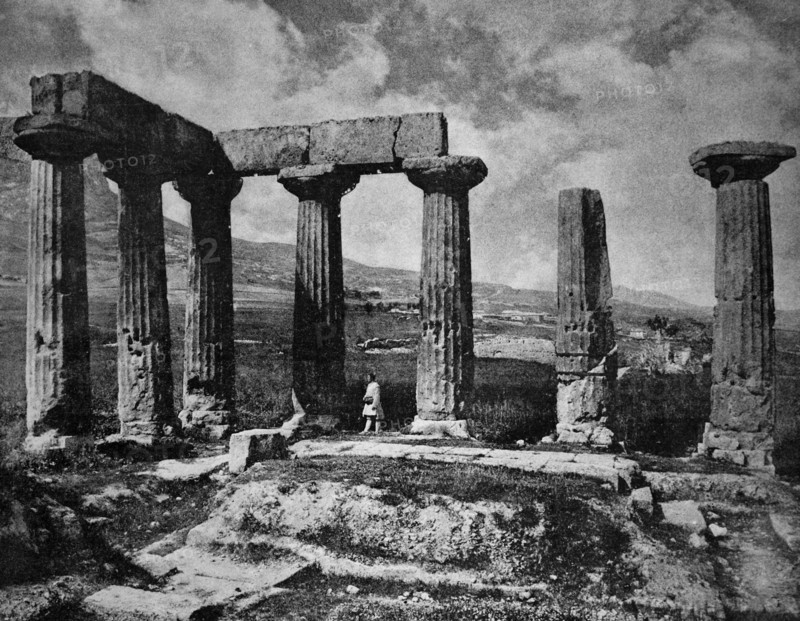 Apollo temple in the ruins of corinth