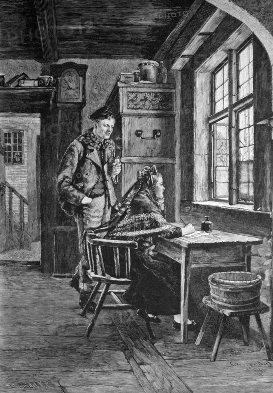 Woman writing a letter