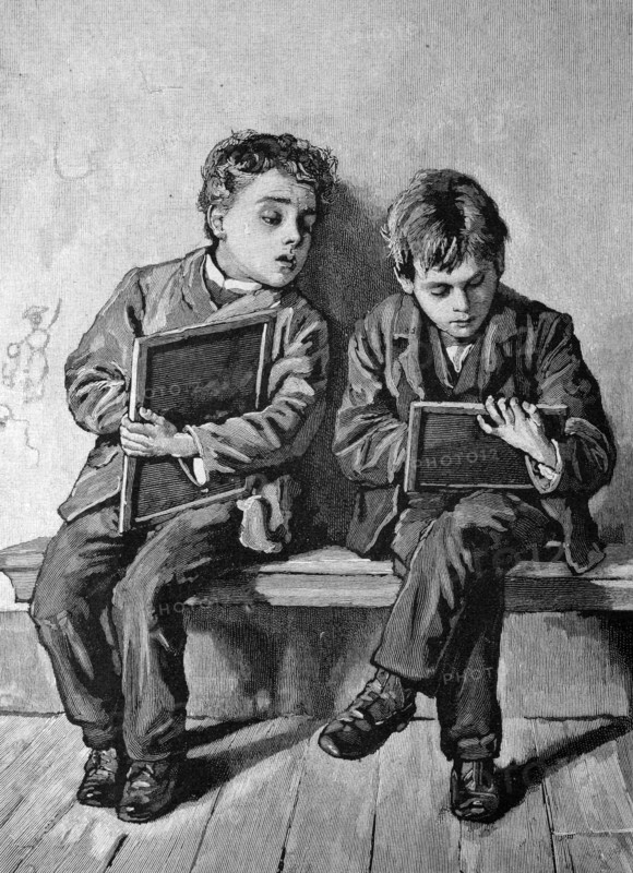 Child copying in school