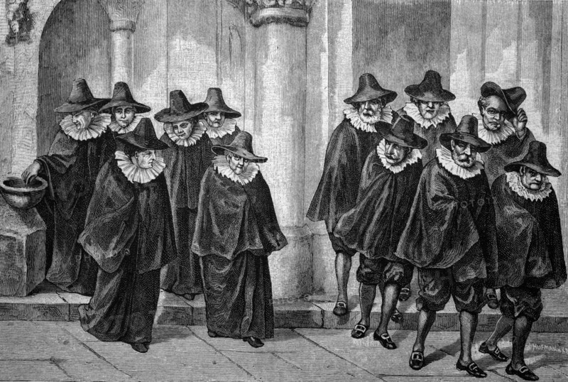People wearing ember cloaks for lent