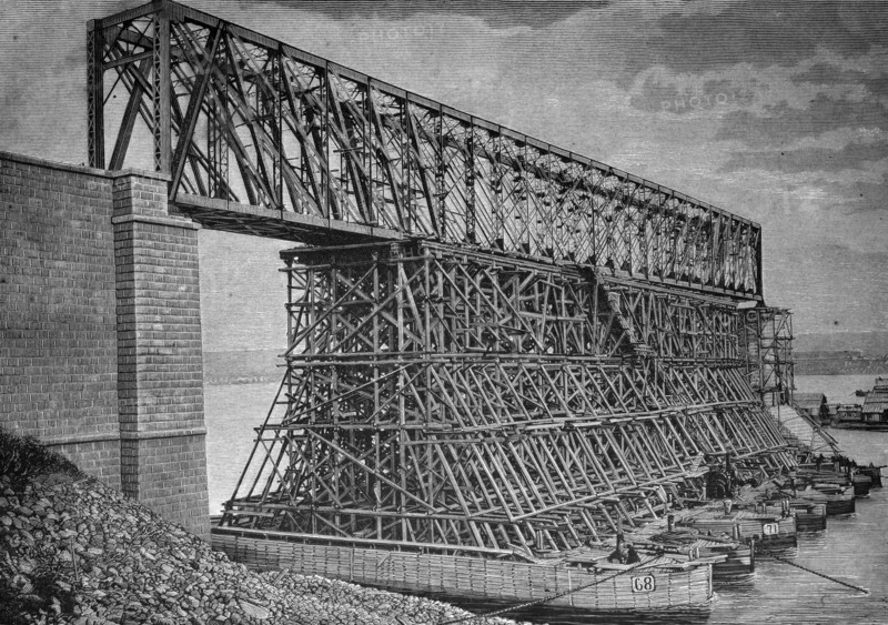 Huge bridge over the volga river
