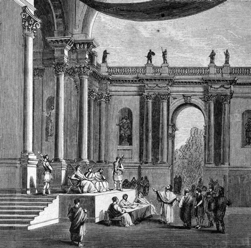 Hall of justice in ancient rome