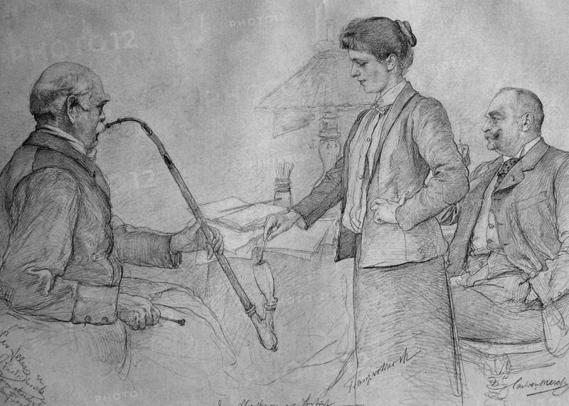 Friedrich von bismarck smoking a pip