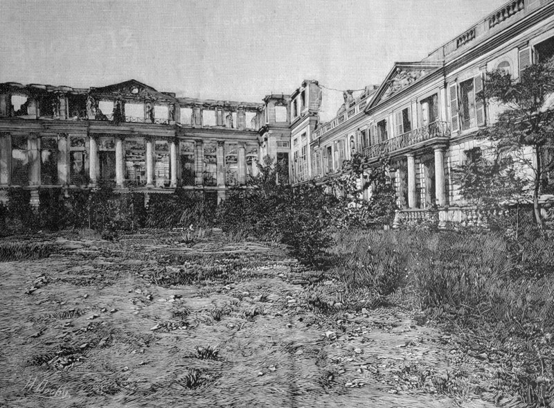 The ruins of the castle of saint-cloud