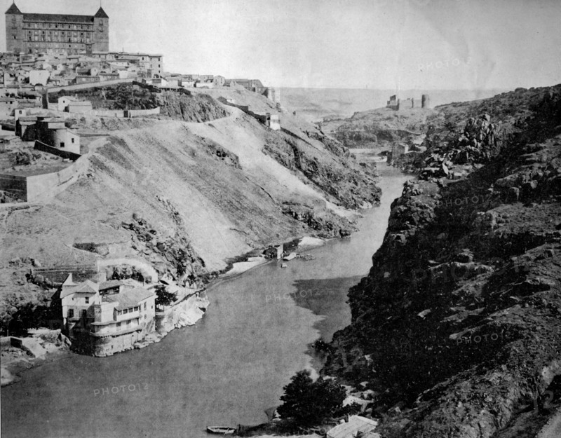 Toledo with alcazar and tajo river, toledo