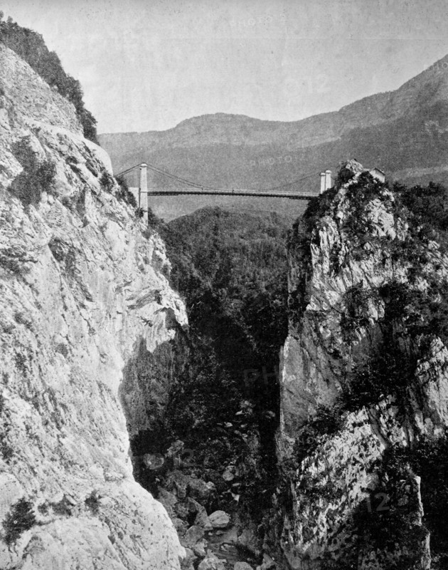 Pont de l'abime bridge at aix-les-bains