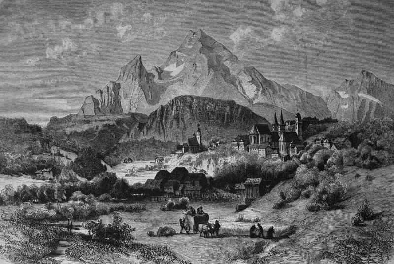 Berchtesgaden and watzmann mountain