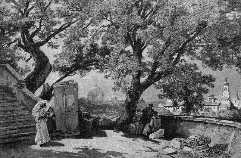 The tasso's oaks in rome, italy