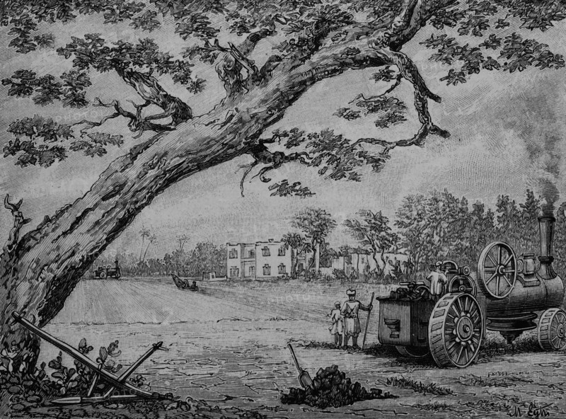 Plowing of cotton fields