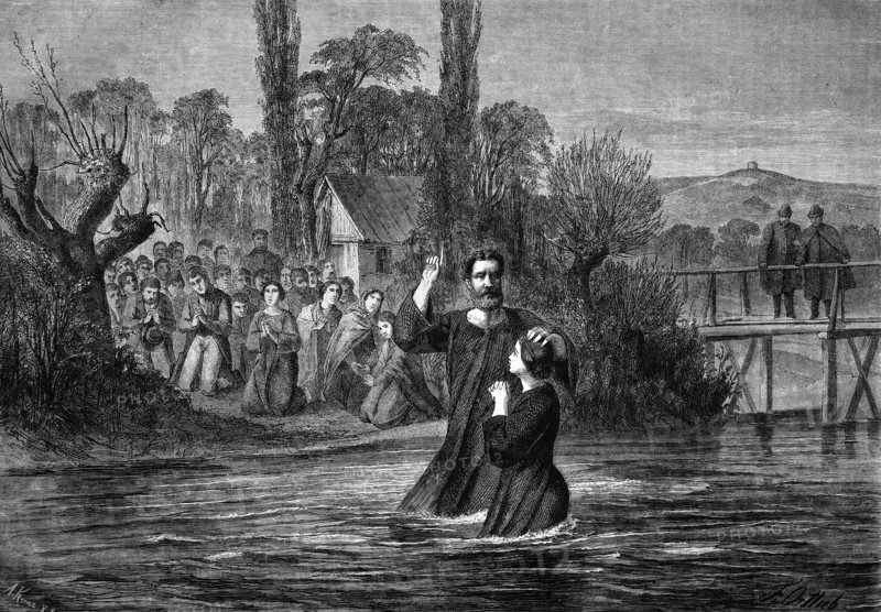 Baptism in the neckar river