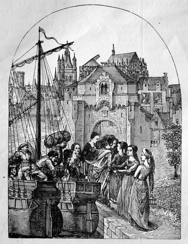 Arrival of st. ursula in cologne