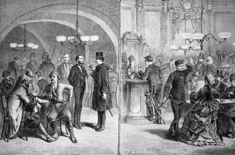 Viennese coffee house in vienna