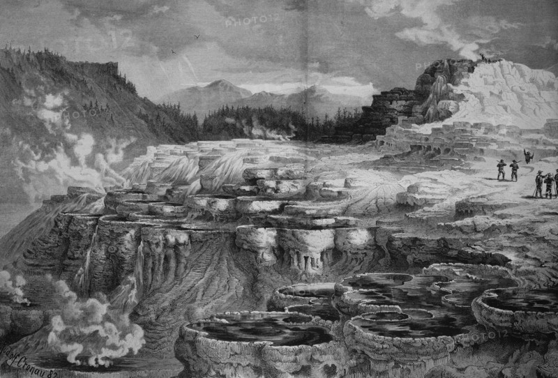 Hot springs in yellowstone national park