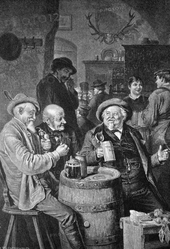 Men drinking beer
