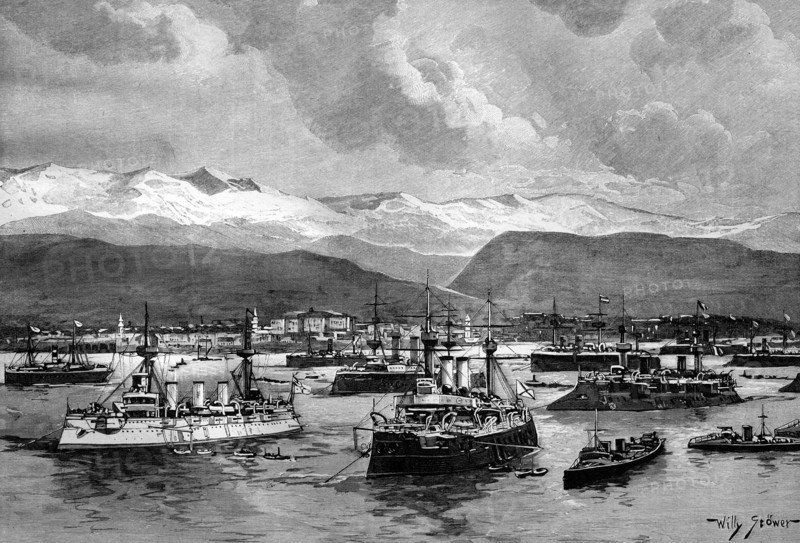 The fleet of the great powers off canea