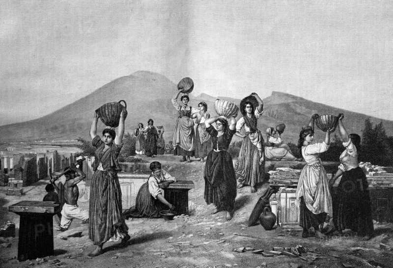 Excavations at pompeii