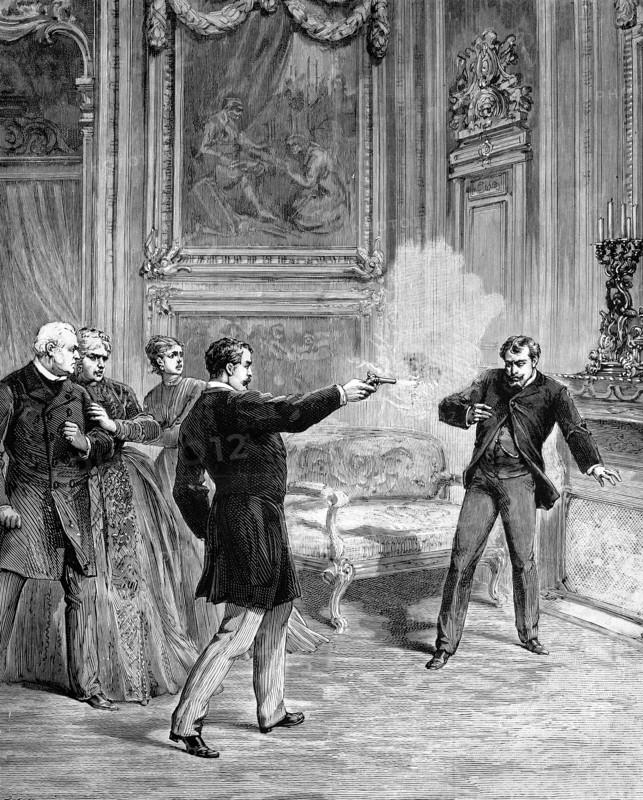 Fatal shot with a pistol