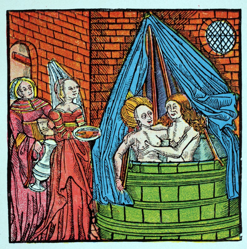 Bathing scene,
