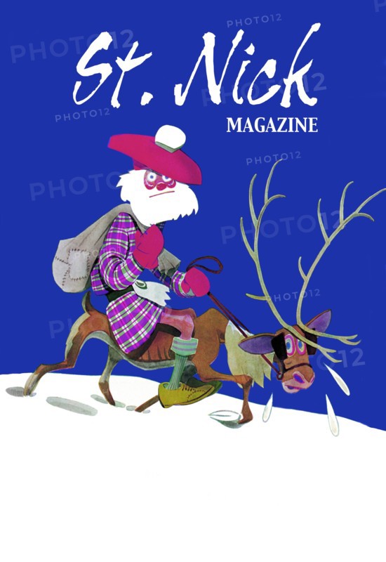 Skinny Scottish Santa Rides on Reindeer 1931