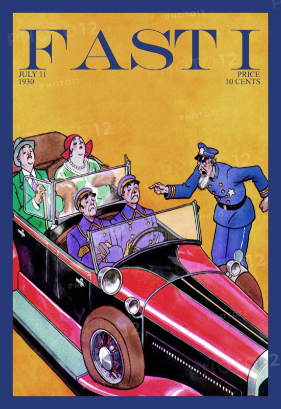Old Cop Reprimands Bourgeois 1930