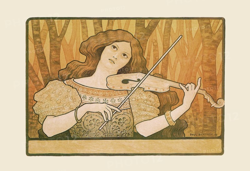 Woman Plays the Violin 1898