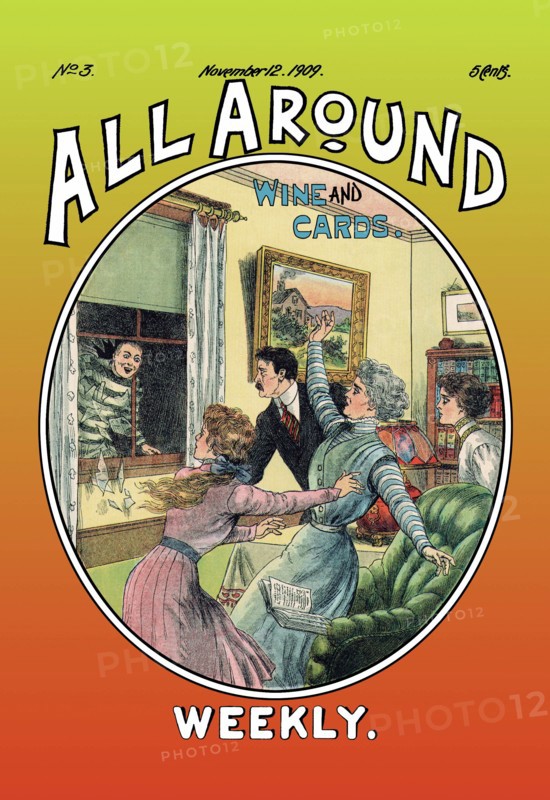 All Around Weekly: Wine and Cards 1909