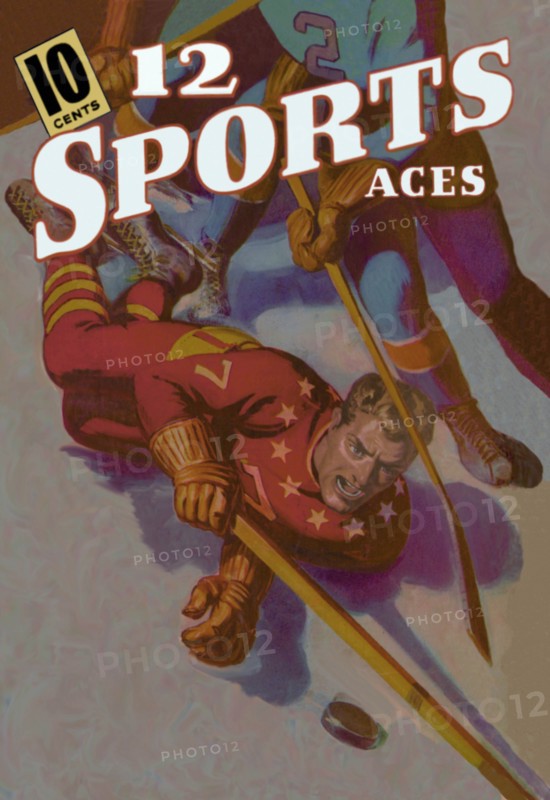 Hockey Player Down on the Ice 1942