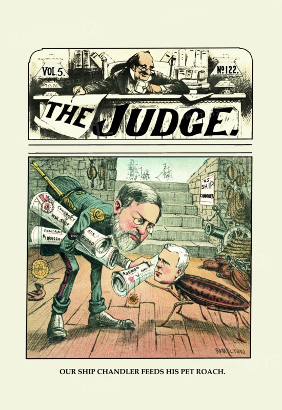 Judge: Our Ship Chandler Feeds His Pet Roach 1884