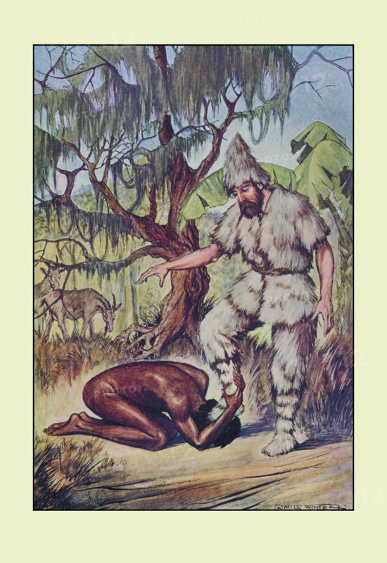 Robinson Crusoe: He Lays His Head Flat on the Ground 1914