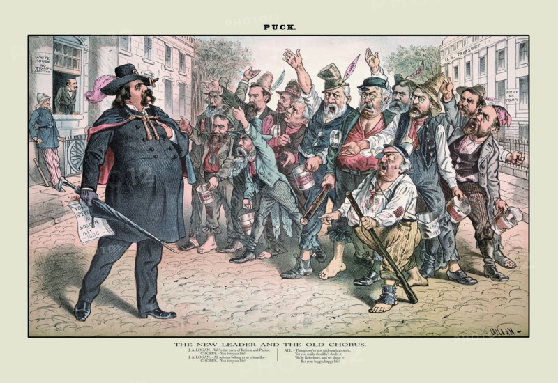 Puck Magazine: The New Leader and the Old Chorus