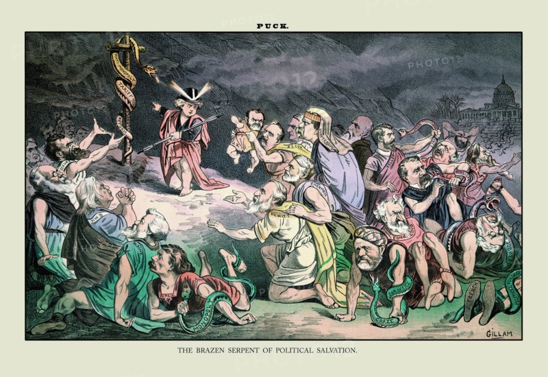 Puck Magazine: Brazen Serpent of Political Solution