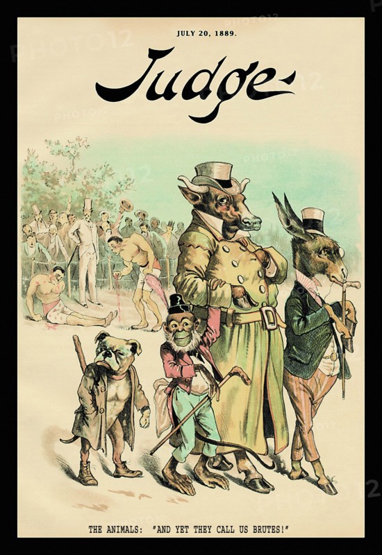 Judge Magazine: And Yet They Call Us Brutes 1889