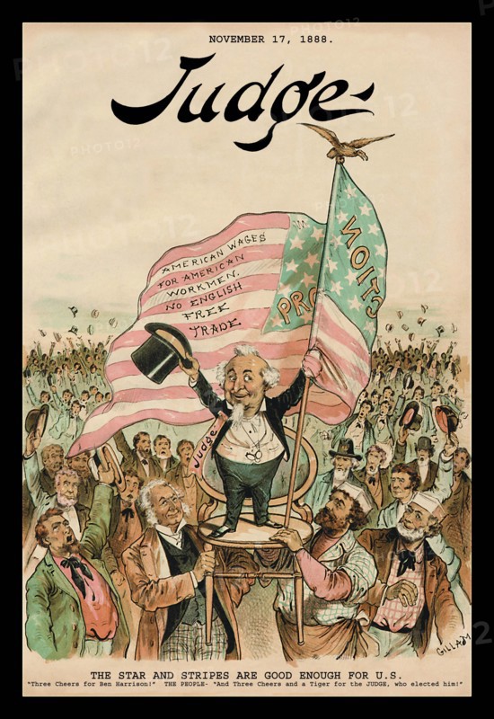 Judge Magazine: The Stars and Stripes are Good Enough for U.S. 1888