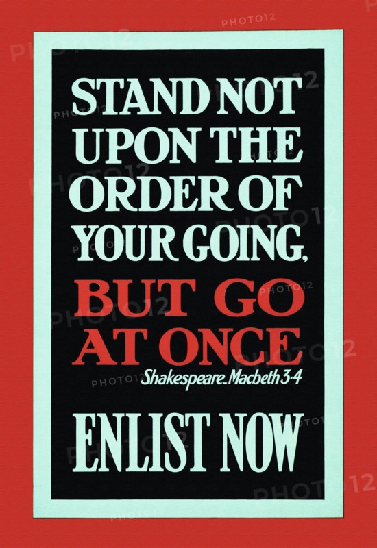 Stand Not…But Go at Once. Enlist Now 1915